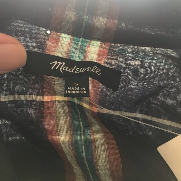 Madewell ex boyfriend plaid shirt - Picture 4 of 7